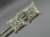 ESTATE .54CT DIAMOND 14K YELLOW GOLD SQUARE CLUSTER FILIGREE SCREW BACK EARRINGS