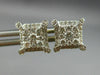 ESTATE .54CT DIAMOND 14K YELLOW GOLD SQUARE CLUSTER FILIGREE SCREW BACK EARRINGS