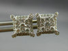 ESTATE .54CT DIAMOND 14K YELLOW GOLD SQUARE CLUSTER FILIGREE SCREW BACK EARRINGS