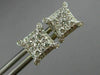 ESTATE .54CT DIAMOND 14K YELLOW GOLD SQUARE CLUSTER FILIGREE SCREW BACK EARRINGS