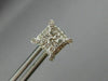 ESTATE .54CT DIAMOND 14K YELLOW GOLD SQUARE CLUSTER FILIGREE SCREW BACK EARRINGS