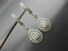 ESTATE 1.02CT DIAMOND 14KT WHITE GOLD 3D TEAR DROP HALO HUGGIE HANGING EARRINGS