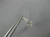 ESTATE 1.02CT DIAMOND 14KT WHITE GOLD 3D TEAR DROP HALO HUGGIE HANGING EARRINGS
