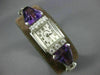 ANTIQUE SMITH PATTERSON 4.40CT OLD MINE DIAMOND & AMETHYST PLATINUM WATCH #2573