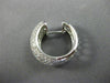 ESTATE LARGE & WIDE 2.59CT DIAMOND 18KT WHITE GOLD 3D MULTI ROW HUGGIE EARRINGS