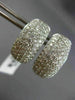 ESTATE LARGE & WIDE 2.59CT DIAMOND 18KT WHITE GOLD 3D MULTI ROW HUGGIE EARRINGS