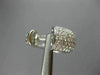 ESTATE LARGE & WIDE 2.59CT DIAMOND 18KT WHITE GOLD 3D MULTI ROW HUGGIE EARRINGS