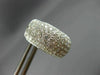 ESTATE LARGE & WIDE 2.59CT DIAMOND 18KT WHITE GOLD 3D MULTI ROW HUGGIE EARRINGS