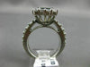 EXTRA LARGE 3.0CT ROUND & PRINCESS DIAMOND 14K WHITE GOLD SQUARE ENGAGEMENT RING