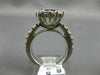 EXTRA LARGE 3.0CT ROUND & PRINCESS DIAMOND 14K WHITE GOLD SQUARE ENGAGEMENT RING