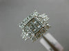 EXTRA LARGE 3.0CT ROUND & PRINCESS DIAMOND 14K WHITE GOLD SQUARE ENGAGEMENT RING