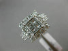 EXTRA LARGE 3.0CT ROUND & PRINCESS DIAMOND 14K WHITE GOLD SQUARE ENGAGEMENT RING