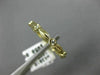 ESTATE .12CT DIAMOND 14K YELLOW GOLD ETOILE BEZEL LEAF ETERNITY ANNIVERSARY RING