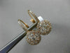 ESTATE .86CT DIAMOND 18K ROSE GOLD 3D CLUSTER CLASSIC LEVERBACK HANGING EARRINGS