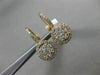 ESTATE .86CT DIAMOND 18K ROSE GOLD 3D CLUSTER CLASSIC LEVERBACK HANGING EARRINGS
