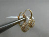 ESTATE .86CT DIAMOND 18K ROSE GOLD 3D CLUSTER CLASSIC LEVERBACK HANGING EARRINGS
