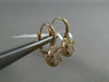 ESTATE .86CT DIAMOND 18K ROSE GOLD 3D CLUSTER CLASSIC LEVERBACK HANGING EARRINGS