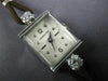 ANTIQUE LADY HAMILTON .35CT DIAMOND 14KT WHITE GOLD 3D ART DECO WATCH #499