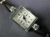 ANTIQUE LADY HAMILTON .35CT DIAMOND 14KT WHITE GOLD 3D ART DECO WATCH #499
