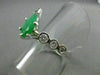 ANTIQUE 1.5CT DIAMOND & AAA JADE 14K WHITE GOLD TEAR DROP ENGAGEMENT RING #21762