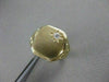 ESTATE .07CT OLD MINE DIAMOND 14K YELLOW GOLD 3D FILIGREE SIGNET MENS RING #1233