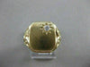 ESTATE .07CT OLD MINE DIAMOND 14K YELLOW GOLD 3D FILIGREE SIGNET MENS RING #1233