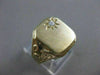 ESTATE .07CT OLD MINE DIAMOND 14K YELLOW GOLD 3D FILIGREE SIGNET MENS RING #1233