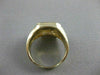 ESTATE .07CT OLD MINE DIAMOND 14K YELLOW GOLD 3D FILIGREE SIGNET MENS RING #1233
