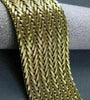 ANTIQUE WIDE 18KT YELLOW GOLD HAND CRAFTED WOVEN BRACELET STUNNING! #1903