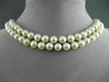 ANTIQUE DIAMOND & EMERALD 14K WHITE GOLD DOUBLE STRAND AAA PEARL NECKLACE #22637