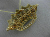 ANTIQUE 1.26CT DIAMOND & AAA BLUE ENAMEL 14K YELLOW GOLD CROWN PIN PENDANT 20798