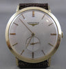 ANTIQUE LONGINES 14K YELLOW GOLD LARGE ROUND SWISS MENS MECHANICAL WATCH #2287