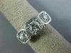 ANTIQUE LARGE ART DECO 1.25CT DIAMOND PLATINUM 3 STONE FILIGREE ANNIVERSARY RING