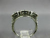 ANTIQUE LARGE ART DECO 1.25CT DIAMOND PLATINUM 3 STONE FILIGREE ANNIVERSARY RING