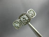 ANTIQUE LARGE ART DECO 1.25CT DIAMOND PLATINUM 3 STONE FILIGREE ANNIVERSARY RING