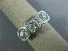 ANTIQUE LARGE ART DECO 1.25CT DIAMOND PLATINUM 3 STONE FILIGREE ANNIVERSARY RING