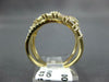 LARGE .99CT DIAMOND 14KT YELLOW GOLD ROUND & BAGUETTE MULTI FLOWER INFINITY RING