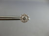 ESTATE .72CT DIAMOND 18K WHITE GOLD CLASSIC ROUND INVISIBLE FLOWER STUD EARRINGS