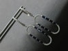 1.33CT DIAMOND & AAA SAPPHIRE 14KT WHITE GOLD BAGUETTE & ROUND HANGING EARRINGS