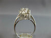ESTATE .52CT DIAMOND 14KT WHITE GOLD 3D CLASSIC CLUSTER CRISS CROSS FUN RING