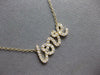 ESTATE .30CT DIAMOND 14KT YELLOW GOLD 3D CLASSIC ROUND SCRIPT LOVE NECKLACE