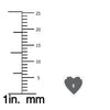 ESTATE AAA SAPPHIRE 14KT WHITE GOLD 3D CLASSIC HEART SHAPE STUD EARRINGS