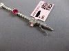 3.88CT DIAMOND & AAA RUBY 14KT WHITE GOLD OVAL ROUND & BAGUETTE TENNIS BRACELET