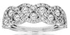 WIDE 1.0CT DIAMOND 14KT WHITE GOLD MULTI ROW INFINITY WEDDING ANNIVERSARY RING