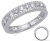 .35CT DIAMOND 14KT WHITE GOLD 3D 3 ROW ROUND & MARQUISE SHAPE ANNIVERSARY RING