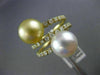 .60CT DIAMOND & AAA SOUTH SEA GOLDEN PEARL 18KT YELLOW GOLD 3D CRISS CROSS RING