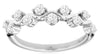 .50CT DIAMOND 14K WHITE GOLD CLASSIC MULTI WAVE ETOILE 10 STONE ANNIVERSARY RING