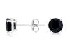 ESTATE 2.20CT AAA SAPPHIRE 14K WHITE GOLD 3D CLASSIC ROUND 4 PRONG STUD EARRINGS