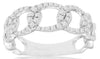 ESTATE .40CT DIAMOND 14KT WHITE GOLD 3D CLASSIC OVAL SEMI ETERNITY FUN RING