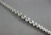 ESTATE 2.73CT DIAMOND 14KT WHITE GOLD 3D ROUND GRADUATING LOVE TENNIS BRACELET